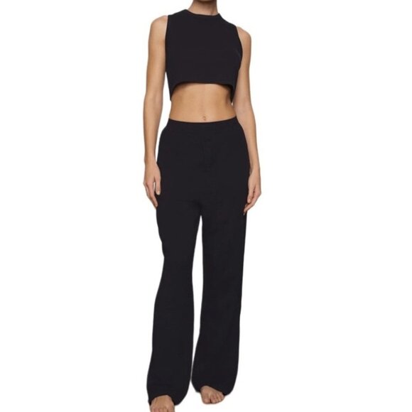 SKIMS Pants - Skims Boyfriend Loose Pant Onyx Black Size M NWT MSRP $68